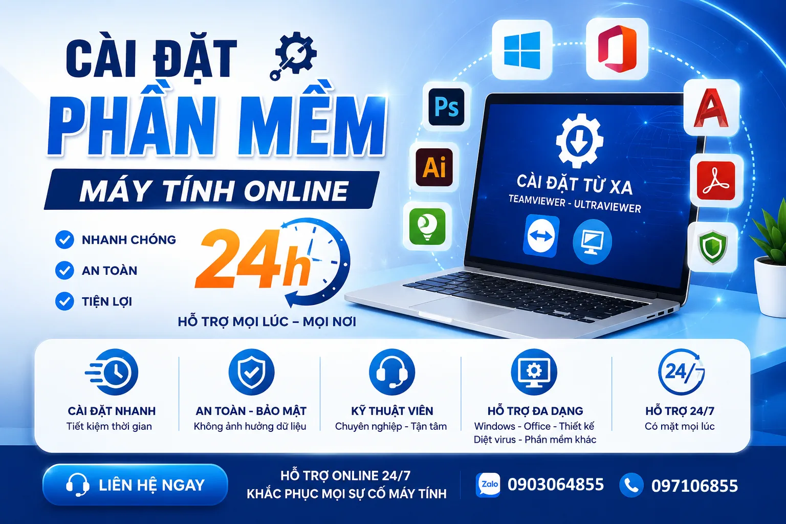 Cai phan mem online24h