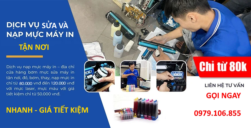 Nạp Mực Máy In Huyện Bàu Bàng Bình Dương