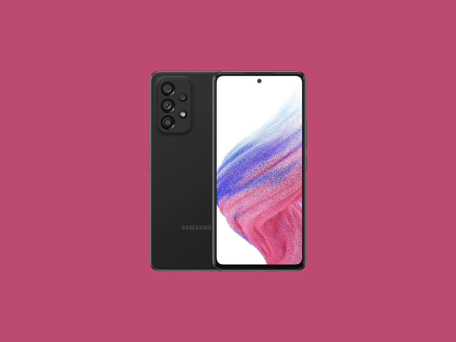 Mặt trước và mặt sau của điện thoại thông minh Samsung Galaxy A53 5G