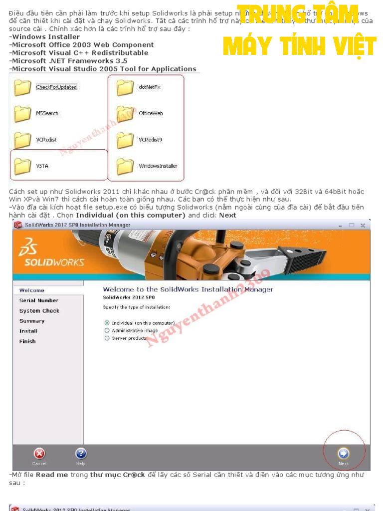Hổ Trợ Cài đặt Solidwork Dùng Vĩnh Viễn Hổ Trợ Cài đặt Solidwork Dùng Vĩnh Viễn