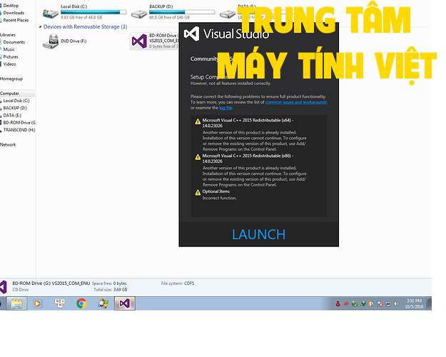 Hổ Trợ Cài đặt Visual Studio Dùng Vĩnh Viễn