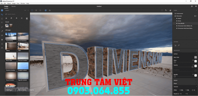 Hổ Trợ Cài đặt Adobe Dimension Dùng Vĩnh Viễn